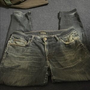 Express Women's Dark Blue slim Jeans